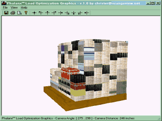 Screenshot from Phalanx - a 3d logistics display
