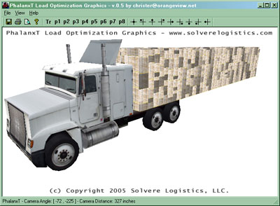 Screenshot from Phalanx - a 3d logistics display